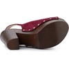 image:imageAllegra K Womens Open Toe Slingback Platform Chunky Heel SandalsBurgundy
