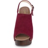 image:imageAllegra K Womens Open Toe Slingback Platform Chunky Heel SandalsBurgundy