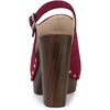 image:imageAllegra K Womens Open Toe Slingback Platform Chunky Heel SandalsBurgundy
