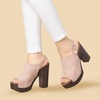 image:imageAllegra K Womens Open Toe Slingback Platform Chunky Heel SandalsDust Pink