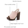 image:imageAllegra K Womens Open Toe Slingback Platform Chunky Heel SandalsDust Pink