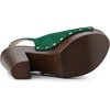 image:imageAllegra K Womens Open Toe Slingback Platform Chunky Heel SandalsGreen