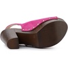 image:imageAllegra K Womens Open Toe Slingback Platform Chunky Heel SandalsHot Pink