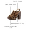 image:imageAllegra K Womens Open Toe Slingback Platform Chunky Heel SandalsLeopard