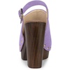 image:imageAllegra K Womens Open Toe Slingback Platform Chunky Heel SandalsPurple