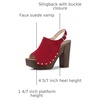 image:imageAllegra K Womens Open Toe Slingback Platform Chunky Heel SandalsRed