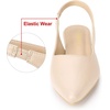 image:imageAllegra K Womens Pointed Toe Pumps Slingback Flat Pumps  Dress ShoesBeige