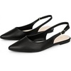 image:imageAllegra K Womens Pointed Toe Pumps Slingback Flat Pumps  Dress ShoesBlackbuckle