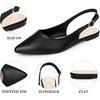 image:imageAllegra K Womens Pointed Toe Pumps Slingback Flat Pumps  Dress ShoesBlackbuckle
