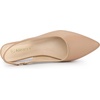 image:imageAllegra K Womens Pointed Toe Pumps Slingback Flat Pumps  Dress ShoesNude