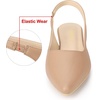 image:imageAllegra K Womens Pointed Toe Pumps Slingback Flat Pumps  Dress ShoesNude