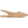 image:imageAllegra K Womens Pointed Toe Pumps Slingback Flat Pumps  Dress ShoesNude