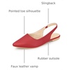 image:imageAllegra K Womens Pointed Toe Pumps Slingback Flat Pumps  Dress ShoesRed