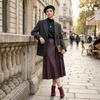 image:imageAllegra K Womens Pointy Toe Boots Zipper Stiletto Heels Ankle BootBurgundy