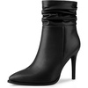 image:imageAllegra K Women Slouched Stiletto Heels Pointed Toe Ankle BootBlack