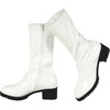 image:imageAllegra K Womens Mid Calf Boots Chunky Heels Patent Leather GO GO BootsWhite
