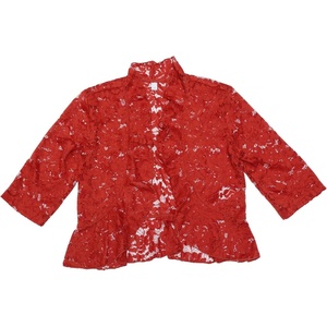 image:imageAllegra K Lace Shrug for Women Bolero Cardigan Half Sleeve Cover Up TopBrown Red