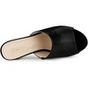 image:imageAllegra K Women Faux Leather Slip on Block Heel Slide SandalsBlack