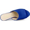 image:imageAllegra K Women Faux Leather Slip on Block Heel Slide SandalsBlue