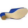 image:imageAllegra K Women Faux Leather Slip on Block Heel Slide SandalsBlue