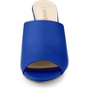 image:imageAllegra K Women Faux Leather Slip on Block Heel Slide SandalsBlue