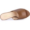 image:imageAllegra K Women Faux Leather Slip on Block Heel Slide SandalsBrown