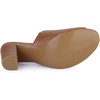 image:imageAllegra K Women Faux Leather Slip on Block Heel Slide SandalsBrown