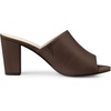 image:imageAllegra K Women Faux Leather Slip on Block Heel Slide SandalsCoffee