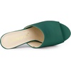 image:imageAllegra K Women Faux Leather Slip on Block Heel Slide SandalsGreen