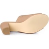 image:imageAllegra K Women Faux Leather Slip on Block Heel Slide SandalsNude