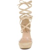 image:imageAllegra K Women Faux Suede Platform Lace Up Clear Chunky Heels SandalsBeige