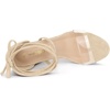 image:imageAllegra K Women Faux Suede Platform Lace Up Clear Chunky Heels SandalsBeige