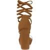 image:imageAllegra K Women Faux Suede Platform Lace Up Clear Chunky Heels SandalsBrown