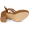 image:imageAllegra K Women Faux Suede Platform Lace Up Clear Chunky Heels SandalsBrown