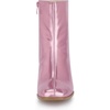 image:imageAllegra K Women Metallic Square Toe Chunky Heel Gogo Ankle BootsPink