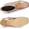 image:imageAllegra K Women Metallic Square Toe Chunky Heel Gogo Ankle BootsRose Gold