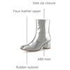 image:imageAllegra K Women Metallic Square Toe Chunky Heel Gogo Ankle BootsSilver