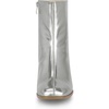 image:imageAllegra K Women Metallic Square Toe Chunky Heel Gogo Ankle BootsSilver