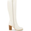 image:imageAllegra K Women Round Toe Block Heeled Knee High Boots Side ZipperCream