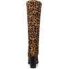 image:imageAllegra K Women Round Toe Block Heeled Knee High Boots Side ZipperLeopard