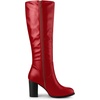 image:imageAllegra K Women Round Toe Block Heeled Knee High Boots Side ZipperRed
