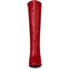 image:imageAllegra K Women Round Toe Block Heeled Knee High Boots Side ZipperRed