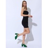 image:imageAllegra K Women Rubber Square Toe Slingback Platform Chunky Heel SandalsGreen