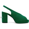 image:imageAllegra K Women Rubber Square Toe Slingback Platform Chunky Heel SandalsGreen