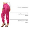 image:imageAllegra K Women Satin Drawstring Elastic Waist Straight Leg Joggers PantsHot Pink