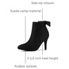 image:imageAllegra K Women Suede Pointed Toe Stiletto Heel Side Zip Ankle BootsBlack