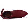 image:imageAllegra K Women Suede Pointed Toe Stiletto Heel Side Zip Ankle BootsBurgundy
