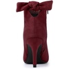 image:imageAllegra K Women Suede Pointed Toe Stiletto Heel Side Zip Ankle BootsBurgundy