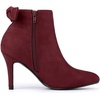 image:imageAllegra K Women Suede Pointed Toe Stiletto Heel Side Zip Ankle BootsBurgundy