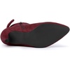 image:imageAllegra K Women Suede Pointed Toe Stiletto Heel Side Zip Ankle BootsBurgundy